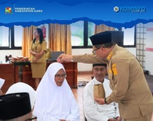 Wujudkan Karo Beriman, Komando Tarigan Njunjungi Beras Piher kepada JCH 1447 H/2026 M