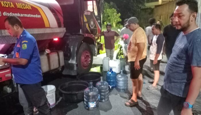 Air PDAM Mulai Normal, Kecamatan Medan Polonia Tetap Siaga Pasok Air Bersih Warga