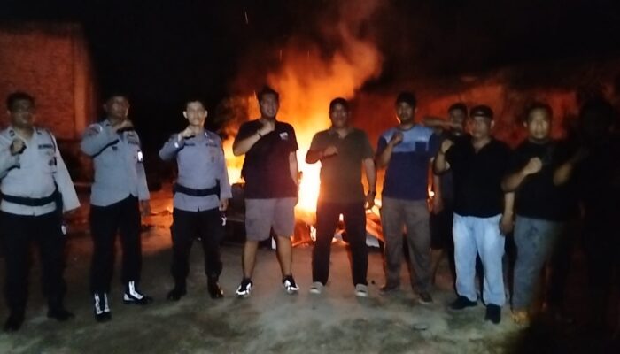 Polisi Gercep Bongkar dan Bakar Barak Narkoba di Labura