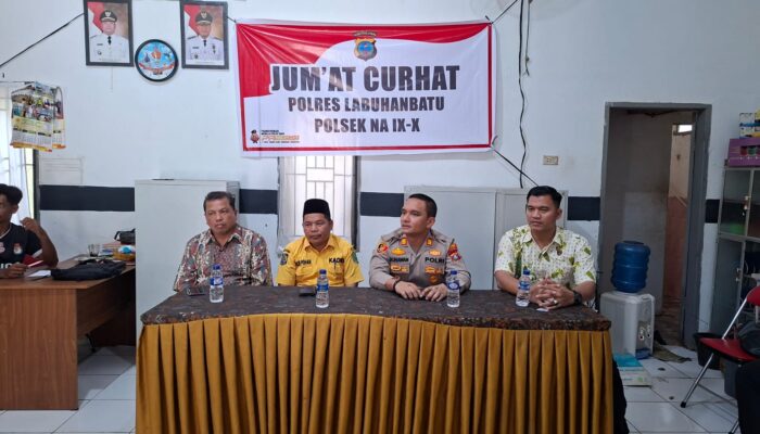Dekatkan Diri dengan Masyarakat, Polsek NA IX-X Gelar Jumat Curhat di Desa Pematang