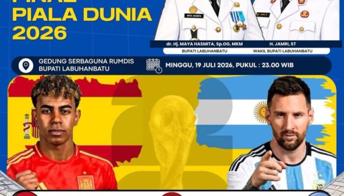 Bupati dan Wabup Labuhanbatu Ajak Masyarakat Nobar Final Piala Dunia 2026