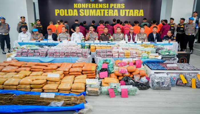 Poldasu Ungkap 3865 Kasus Narkoba dalam Enam Bulan, Sita 5,3 Ton Barang Bukti