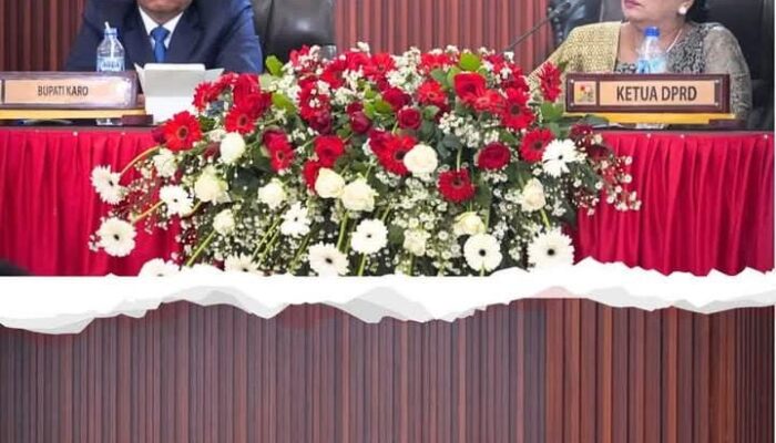 Perkuat Sinergi Daerah, Antonius Ginting Ikuti Penyampaian Pidato Presiden di DPRD Karo