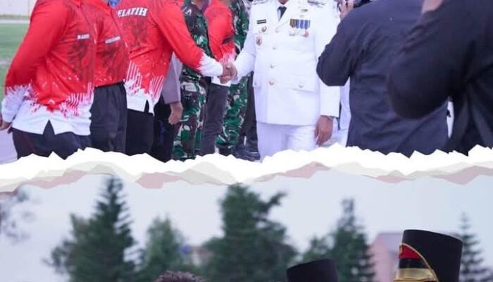 Bupati Karo Ikuti Upacara Serenade dan Penurunan Bendera HUT ke-81 RI