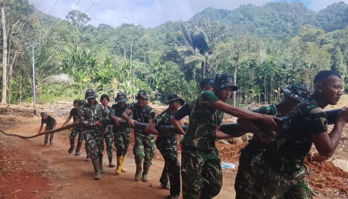 Kodam I/BB Rampungkan Pipanisasi 700 Meter, 149 KK di Aloban Bair Kini Nikmati Air Bersih
