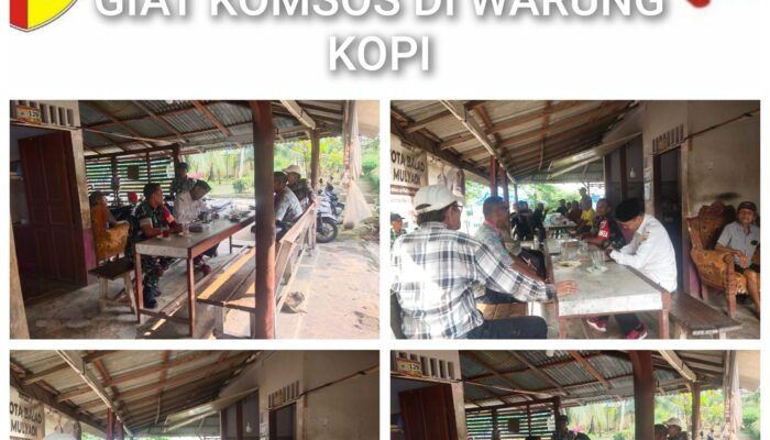 Jalin Hubungan Baik, Babinsa Gelar Komsos Bersama Kades dan Warga Binaan