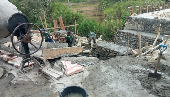 Jembatan Beton Aek Maranti Rampung, Akses Ratusan Warga  Lancar