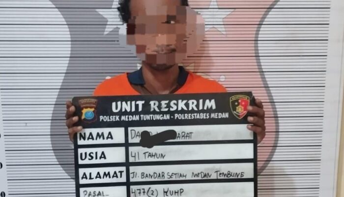 Diduga Curi Jagung di Ladang Dekat RS Adam Malik, DH Diamankan Polsek Medan Tuntungan