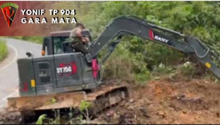 Wujud Nyata Keemanunggalan TNI-Rakyat, Jembatan Garuda di Kuta Pengkih Terus Dikebut