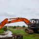 Cegah Banjir, PTPN IV Kebun Ajamu Bersihkan Sumbatan Parit di Desa Meranti Paham
