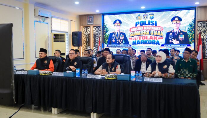 Zakiyuddin Harahap Ikuti Press Conference Kapolri dan Deklarasi Polisi Bersama Masyarakat Menolak Narkoba
