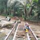 Kodim 0203/LKT Bangun Jembatan Beton Penghubung Dua Dusun di Langkat