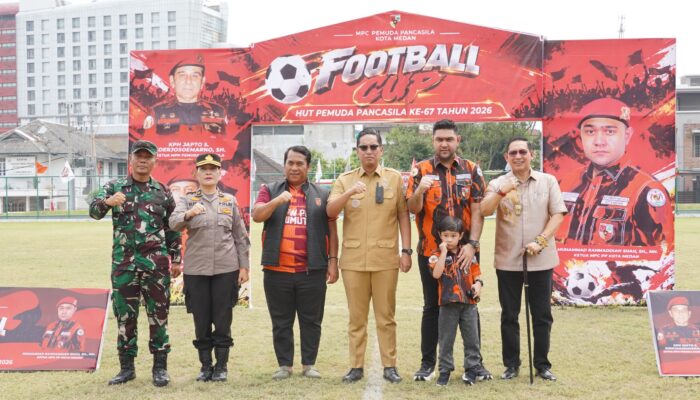 Rico Waas Hadiri Pembukaan Turnamen Football Cup HUT ke-67 Pemuda Pancasila